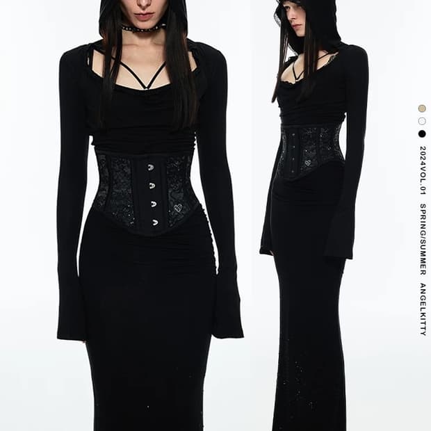 1JINN STUDIO 머메이드핏 큐빅 스커트