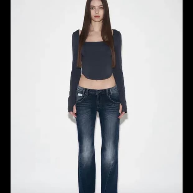 <닝닝바지>플리즈노팔로우 빈티지 워싱 부츠컷