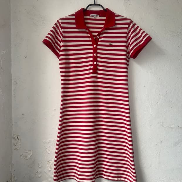 Lacoste 라코스테 레드 스트라이프 원피스(38)