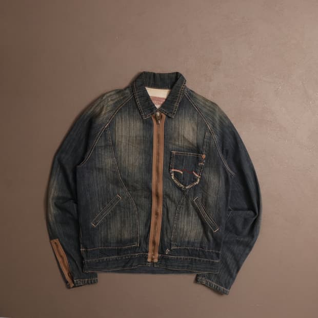 빈티지 USA 워싱 데님 집업 자켓 A1687