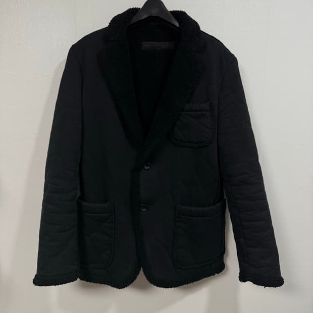 (착샷)꼼데가르송 옴므 로우컷 쉐어링 무스탕 자켓