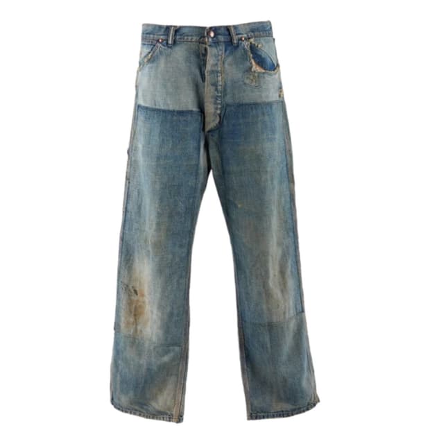 [S] Saint mxxxxxx 세인트미카엘 더블니 데님팬츠