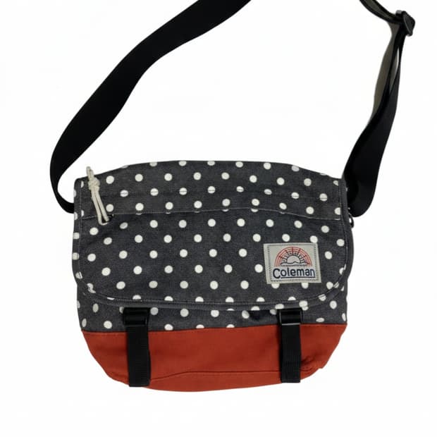 일본 콜맨 빈티지 모리걸 크로스백/땡땡이 도트