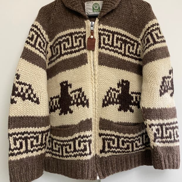 캐나디안 스웨터 컴퍼니 울 코위찬 집업 스웨터