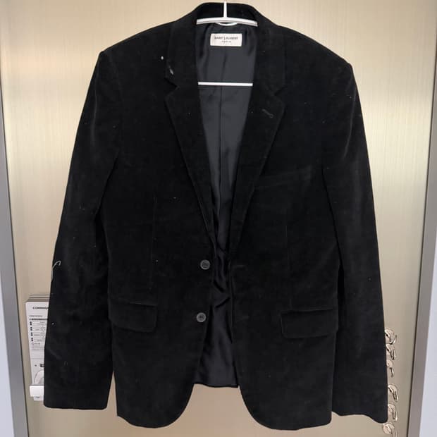 생로랑 블랙 코듀로이 자켓