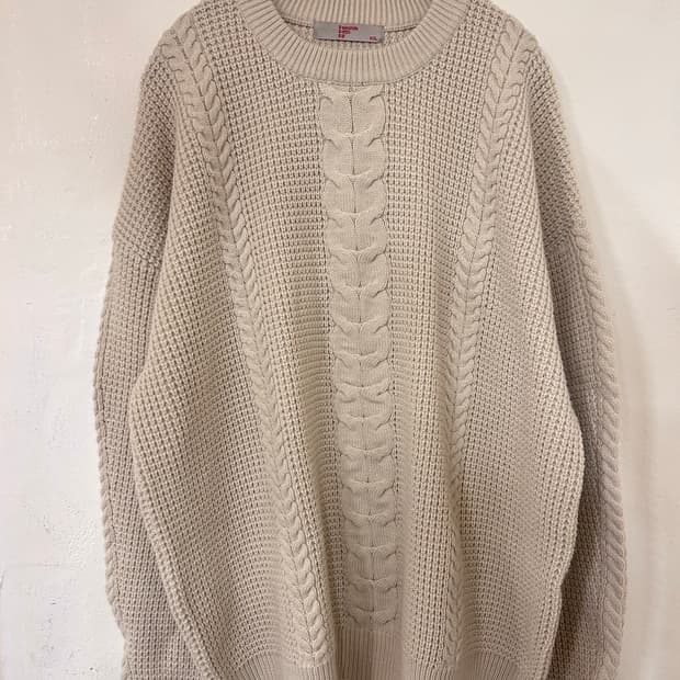 8 seconds 에잇세컨즈 꽈배기 니트 아이보리 XXL