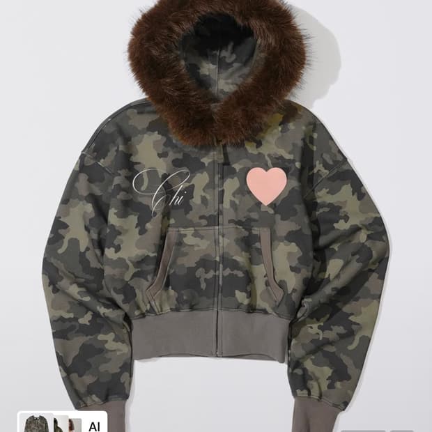 스컬프터 Faux Fur Trimming Hooded Zip-Up