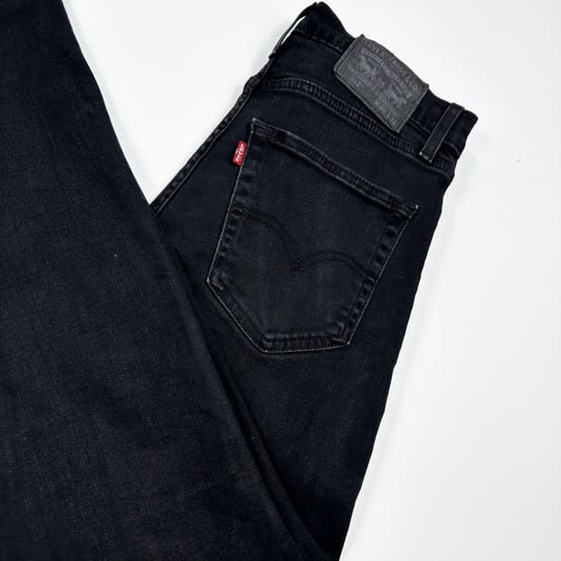리바이스 512 오리지널 흑청 슬림 데님팬츠 (30인치 여성추천)