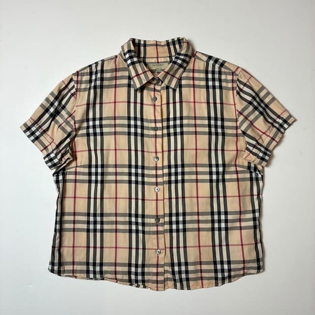 버버리 00's 노바 체크 코튼 패턴 셔츠 PN9114