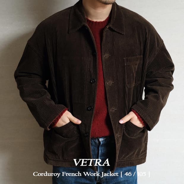 베트라(Vetra) 코듀로이 프렌치워크자켓 46사이즈