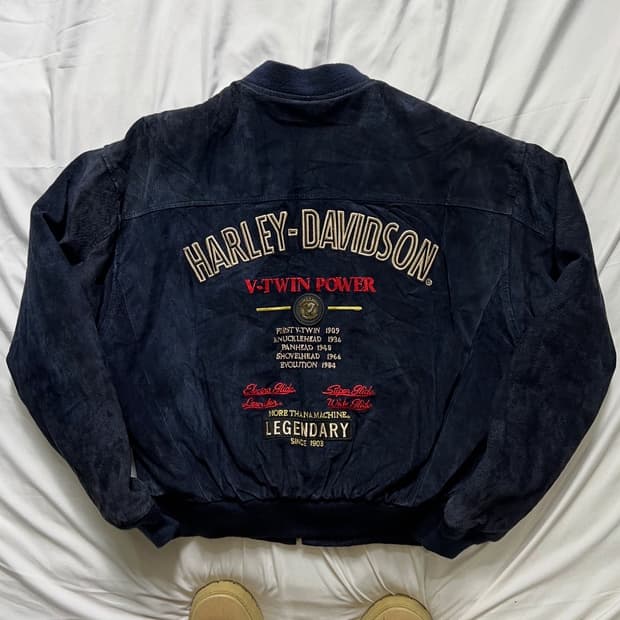90s 할리데이비슨 스웨이드 가죽자켓