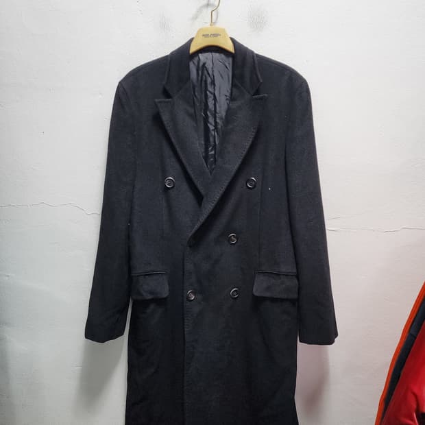 TIME 타임 캐시미어 더블브레스티드 롱코트