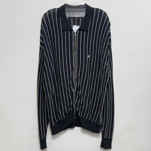 스투시 스트라이프 집업 니트 가디건