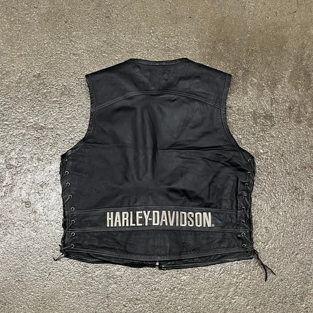 90s 할리데이비슨 가죽 베스트 (105)