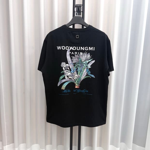 [52] 우영미 플라워 프린트 반팔 티셔츠 블랙