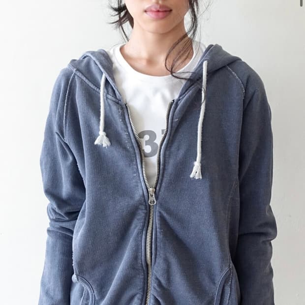 샵페어리 washed lily hoodie (purple blue)