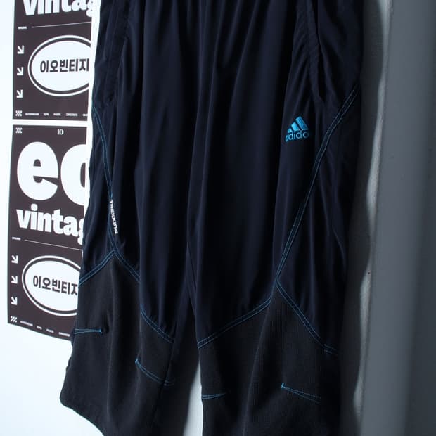 (L-XL) 아디다스 반바지 팬츠 7부 기능성 등산 네이비-P9875