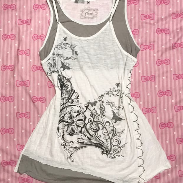 오리엔탈 펑크 나비 체인 레이어드 나시