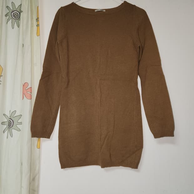 브라운 니트 초미니  원피스 S