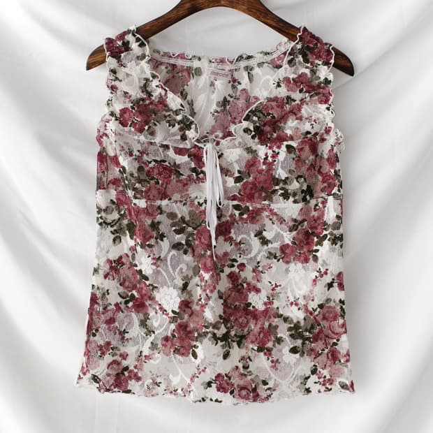 lace flower sleeveless 