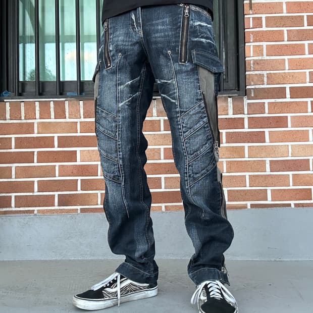 (30)PPFM 지퍼 디테일 데님 팬츠