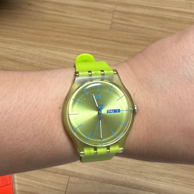 [빈티지 스와치] 라임색 포인트 워치