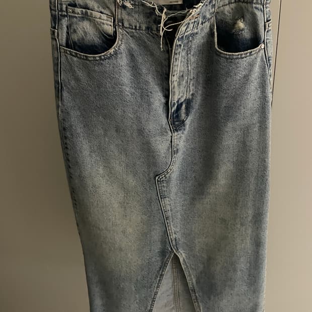 버쉬카 데님 롱 스커트