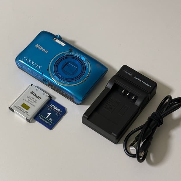 니콘 쿨픽스 S3600 빈티지 디카 디지털카메라 블루