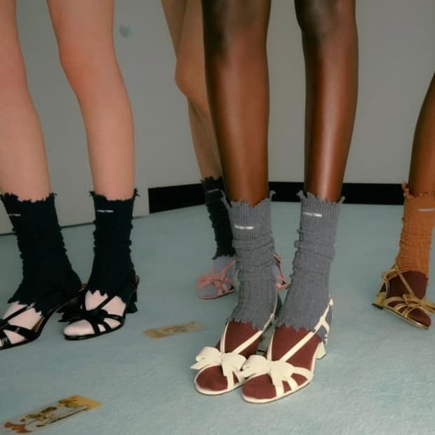 [F]슈슈통 26ss 로고 삭스 부츠/그레이