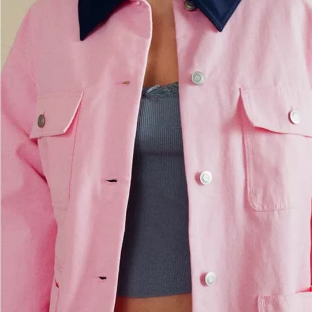 새상품) 자라 배색 칼라 재킷