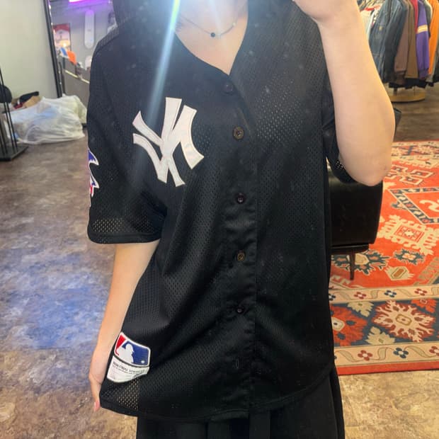 Supreme MLB 협업 뉴욕 양키스 베이스볼 져지