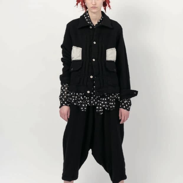 꼼데가르송 블랙 축융 트러커