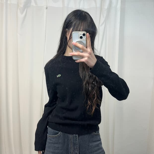 Lacoste Black Wool Knit