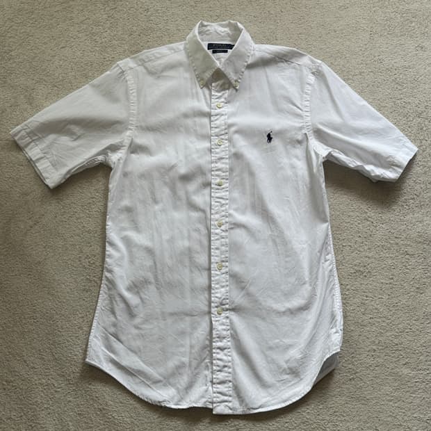 폴로 반팔 화이트 셔츠 m