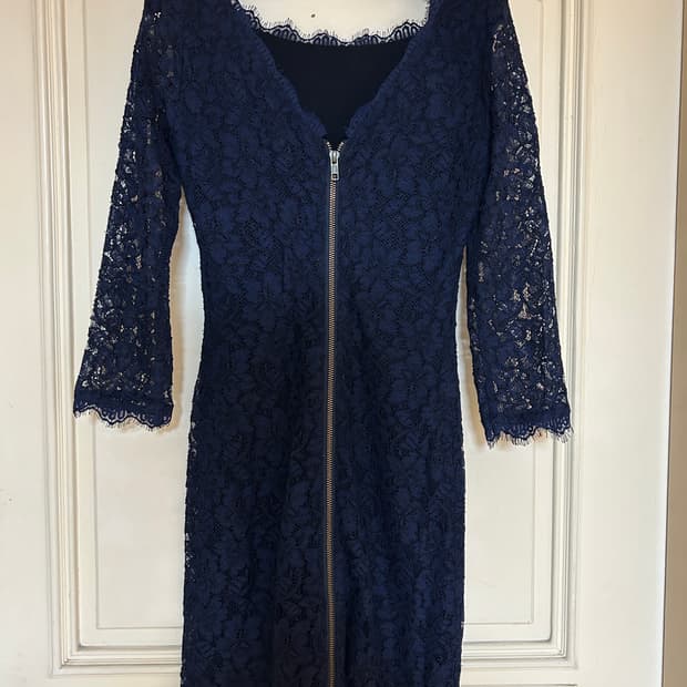 다이앤본퍼스텐버그 DVF 지퍼 랩드레스 원피스