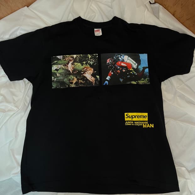 슈프림 x 준야 와타나베 꼼데가르송 맨 그래픽 티셔츠