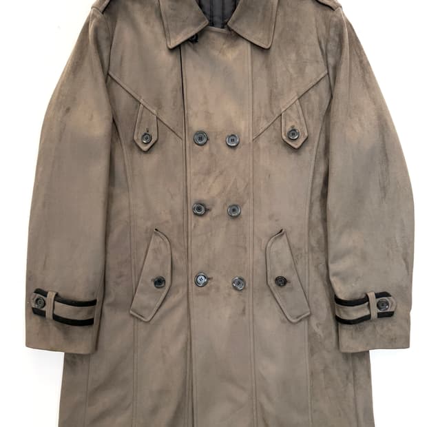 DAVIN 스웨이드 트렌치코트