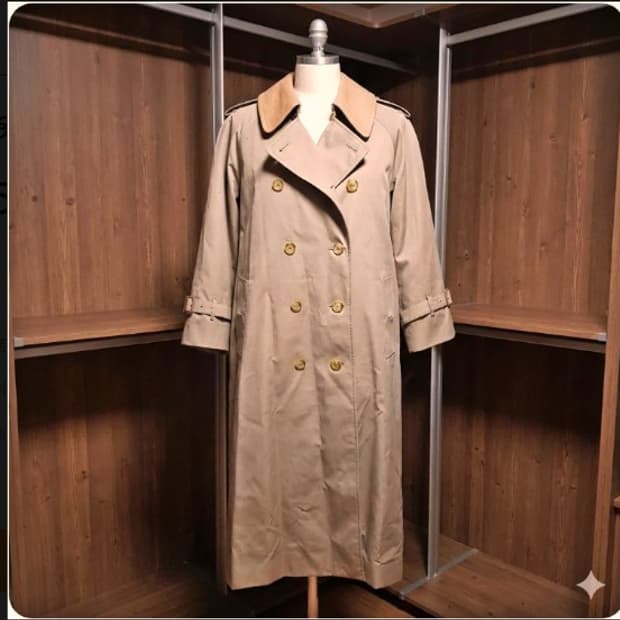 미사용 Burberrys 미국판 롱코트