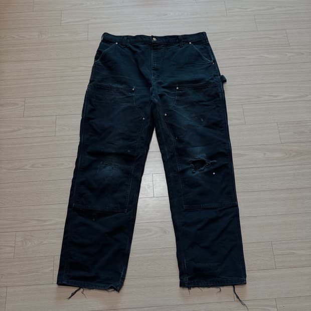 38) 빈티지 칼하트 더블니 블랙 팝니다