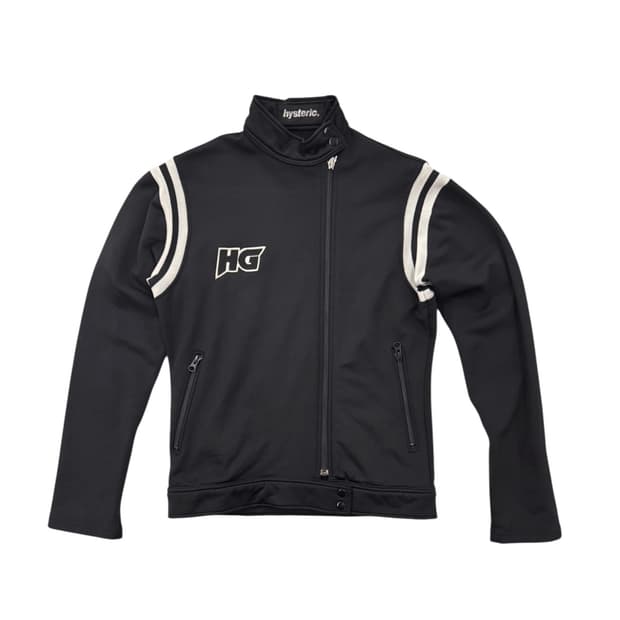 히스테릭글래머 바시티 트랙자켓 블랙