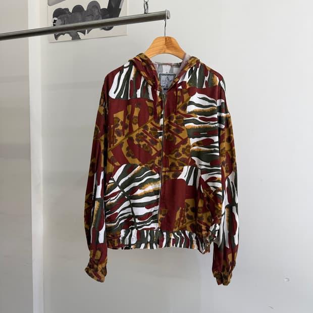 VINTAGE (Made in Japan) 패턴 집업 자켓