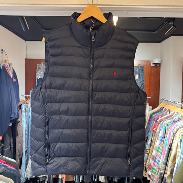 폴로랄프로렌 패커블 다운 베스트 경량패딩 조끼 네이비 L