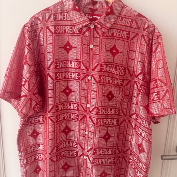 2024  Supreme Tray Jacquard S/S Shirt