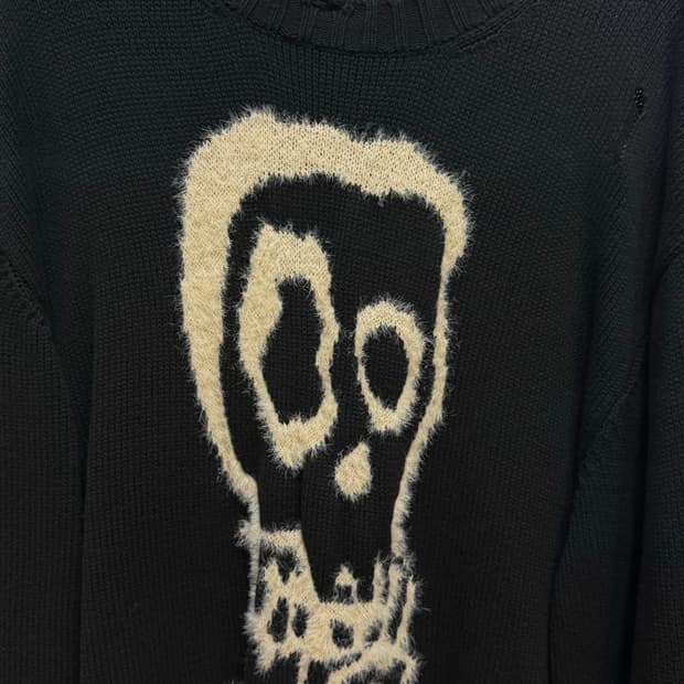 etce 스컬 코튼 니트