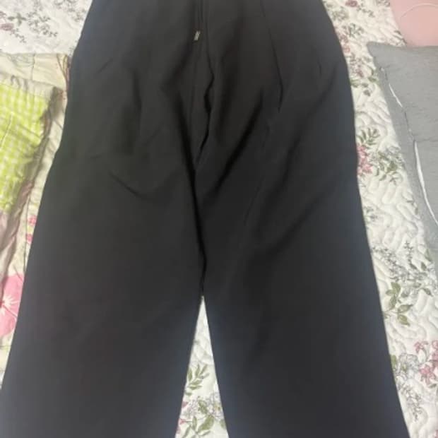 데꼬로소 쿨 린넨 와이드 밴딩팬츠 1회착