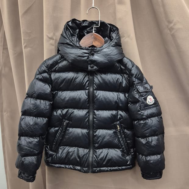 몽클레어 블랙 패딩 후드 8/130cm