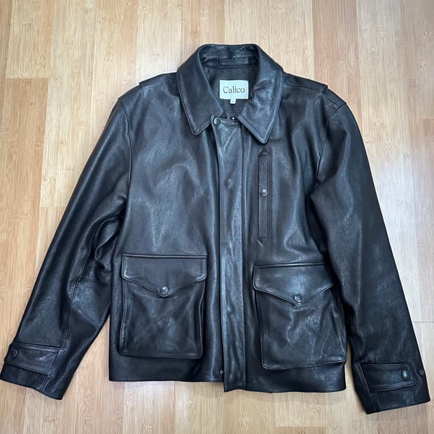 칼리코 포드 가죽 블루종 자켓 M