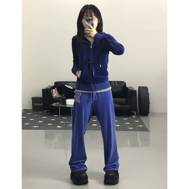 Juicy Couture Navy Zip Up Hoodies