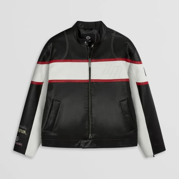 할리 데이비슨 레이싱에코레더 점퍼_블랙
