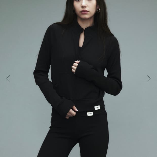 글로니 G CLASSIC RIB TRACK ZIP-UP 블랙 프리